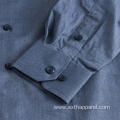 Men's Dark Blue Business Long Sleeve Formal Shirt